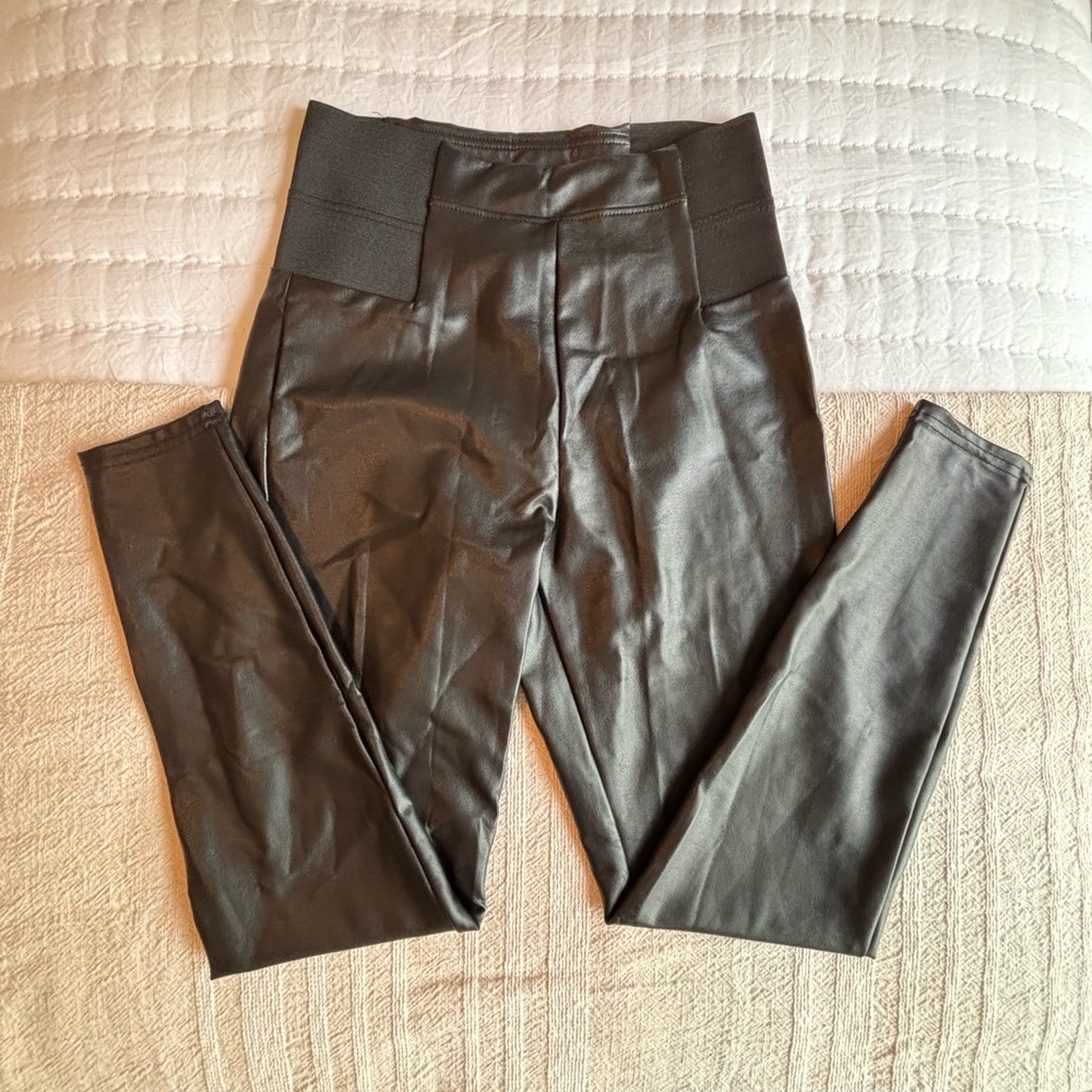 Faux Leather Black Leggings